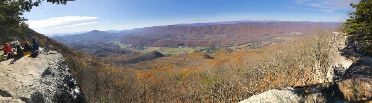 Tinker Cliffs Panorama View