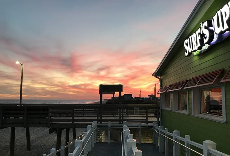 Crystal Coast NC - Surf’s Up Grill & Bar - Sunset