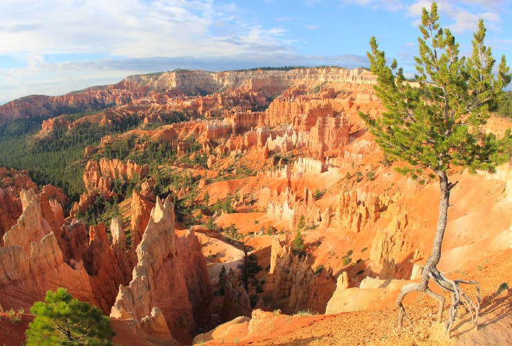 Bryce Canyon Sunset Point mid-morning view of Boat Mesa