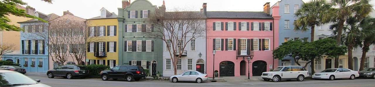 Charleston, South Carolina Rainbow Row Homes