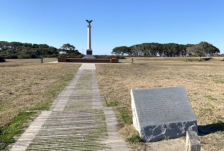 Fort Fisher Confederate Monument on Kure Beach