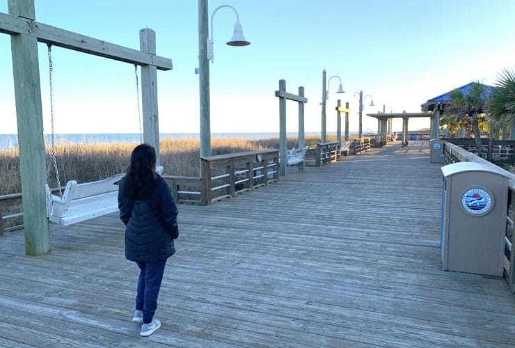 Evening Stroll Along the Carolina Beach Boardwalk