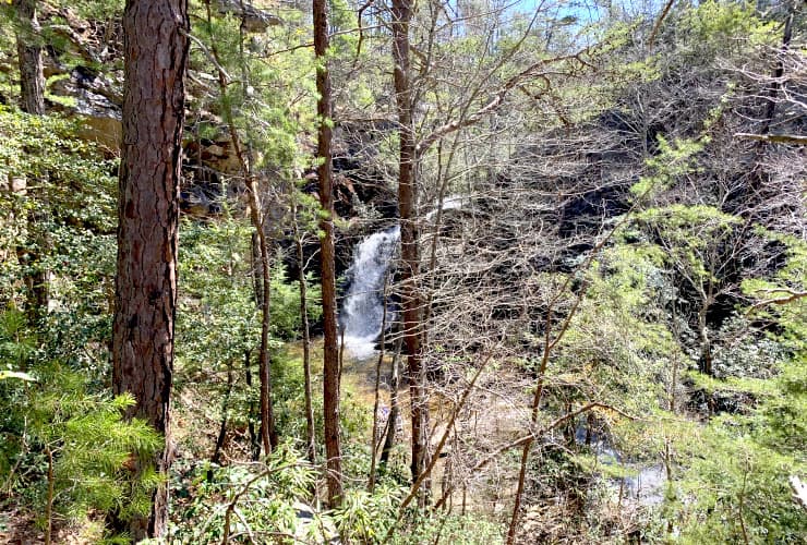 Long View of Hanging Rock State Park Lower Cascades Falls