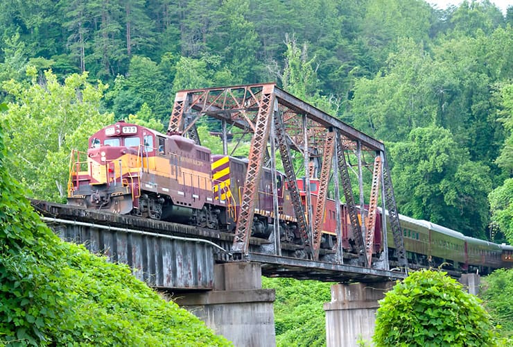 Great Smoky Mountains Railroad Trellis Bridge