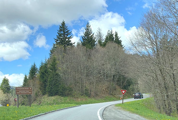 north entrance to clingmans dome road