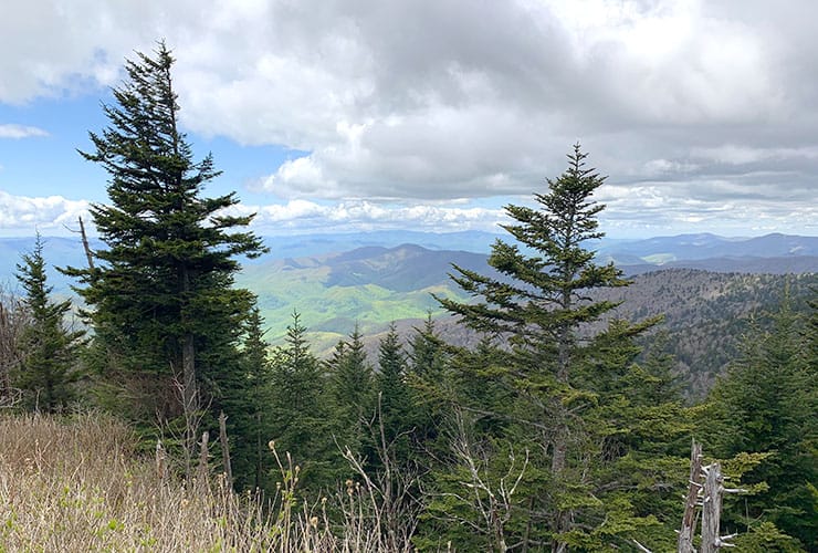 clingmans dome parking area view of the nantahala national forest