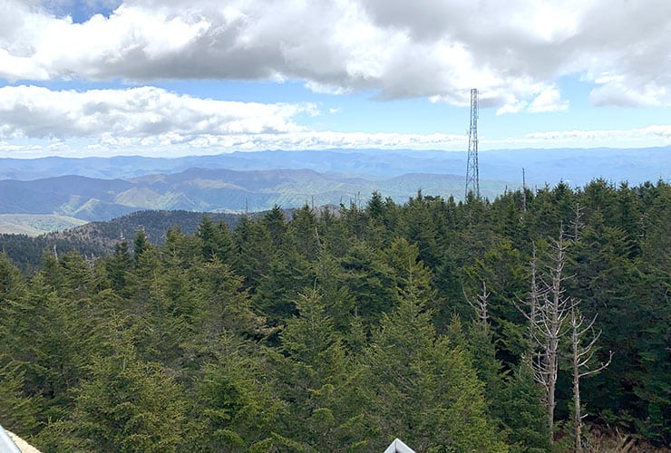 southern view from clingmans dome