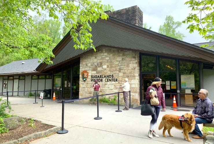 Front of the Sugarlands Visitor Center Smoky Mountains National Park