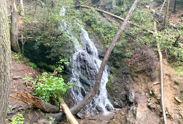 Side View of Cataract Falls Smoky Mountains