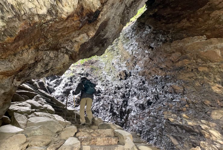 Inside Alum Cave Bluffs Trail's Arch Rock
