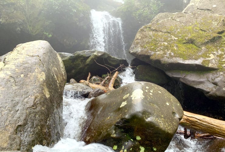 GSMNP Cascade Boulders Grotto Falls