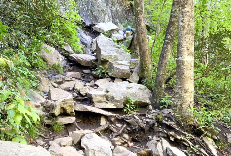Rock Scramble Great Smoky Mountains Waterfalls