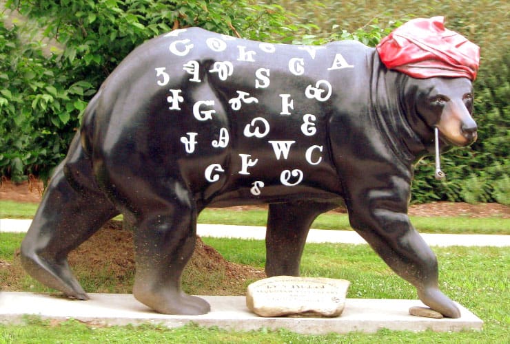 Cherokee Alphabet Bear Statue