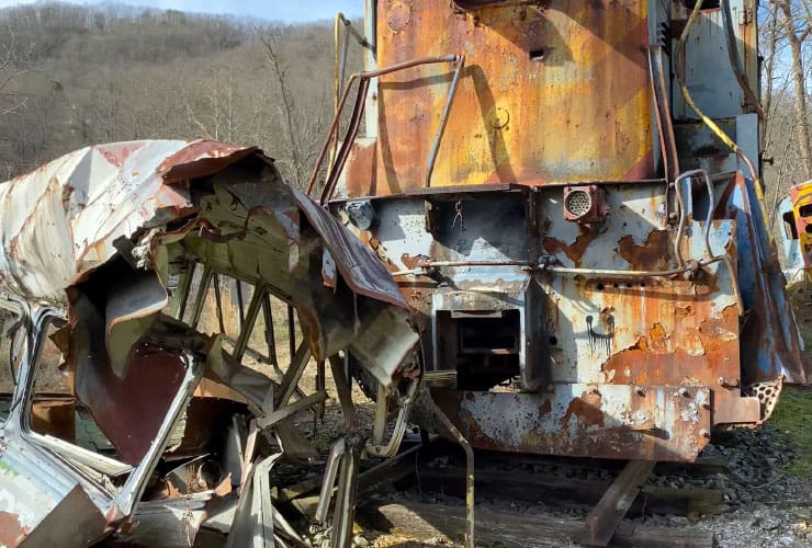 Detail of The Fugitive Train Wreckage