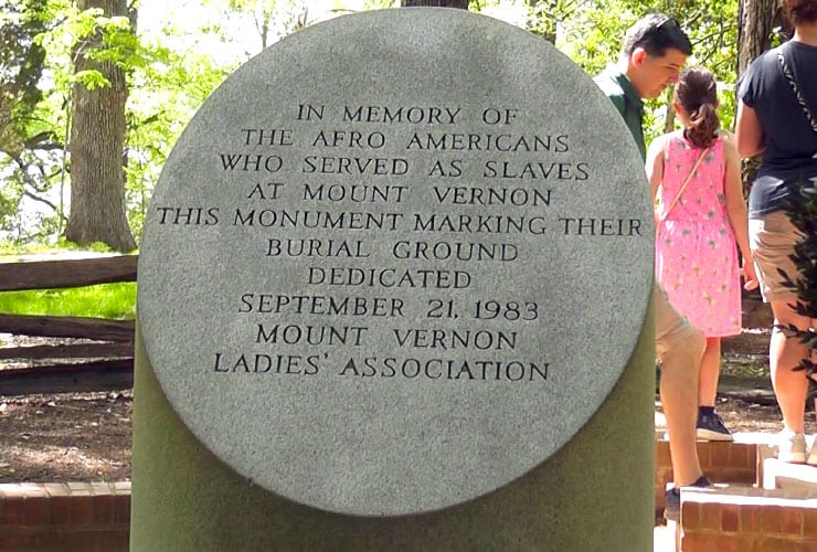 Mount Vernon Slave Memorial Dedication