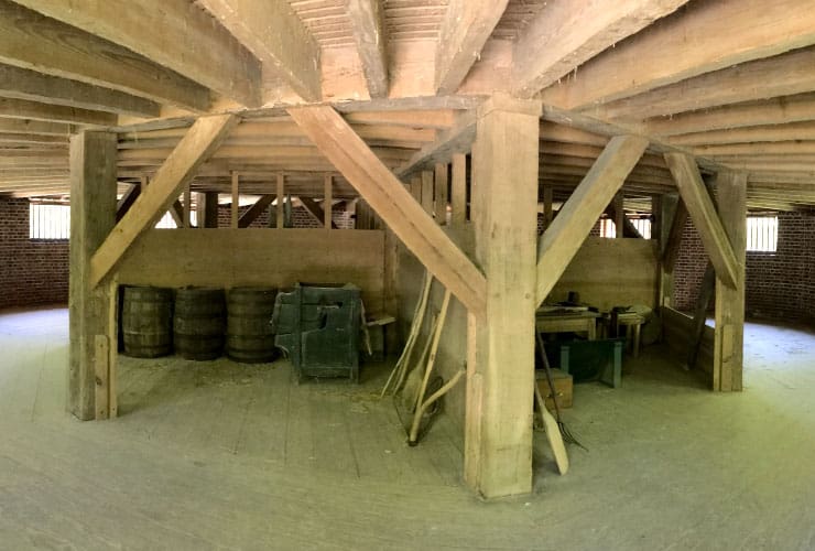 Bottom Level of George Washington's 16-Sided Barn