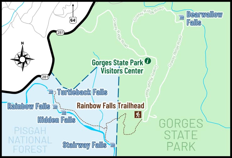 Gorges State Park Hiking Map