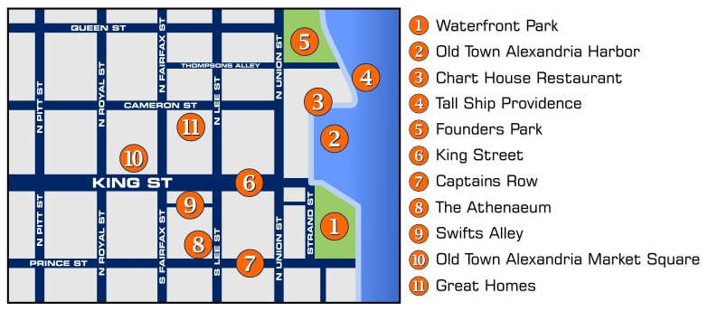 Old Town Alexandria Map