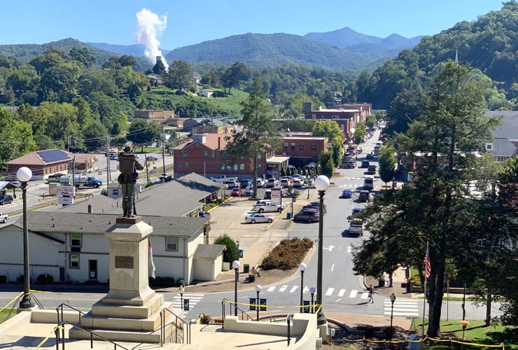 Elevated View of Downtown Sylva