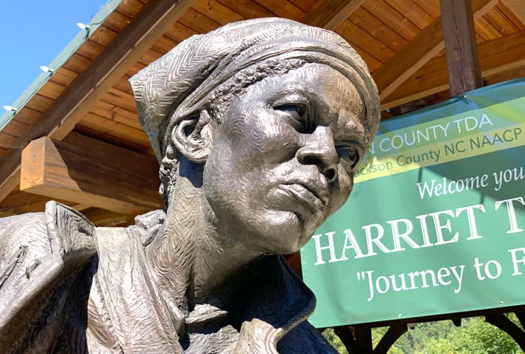 Detail of Harriet Tubman Statue