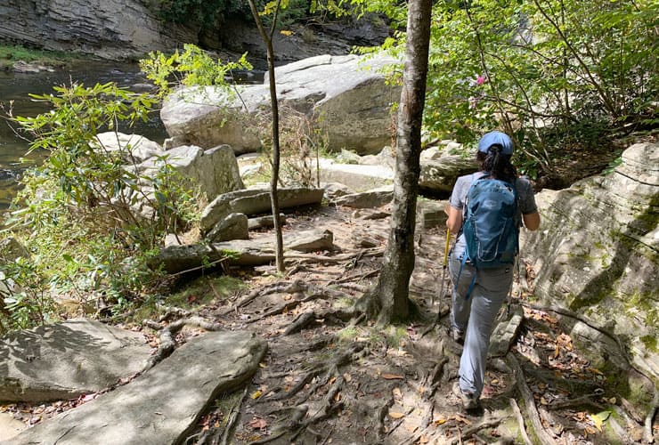 Linville Falls Plunge Basin Rock Path