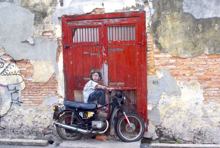 Malaysia Penang Wall Art "Boy on a Bike"