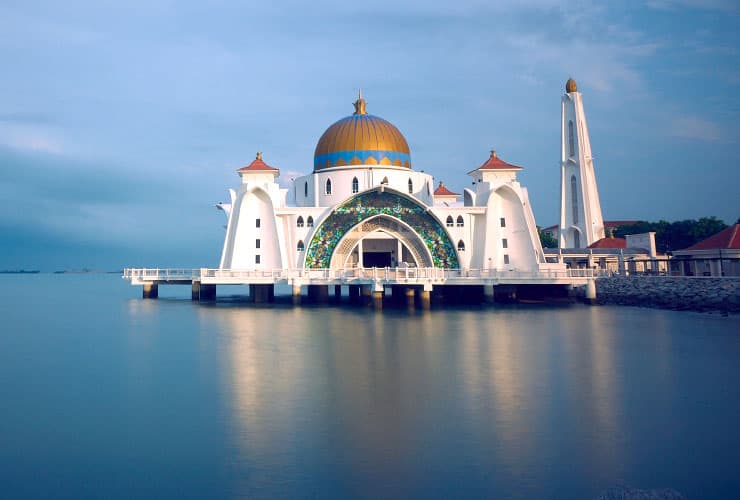 Malacca Straits Mosque in Bandar, Malaysia