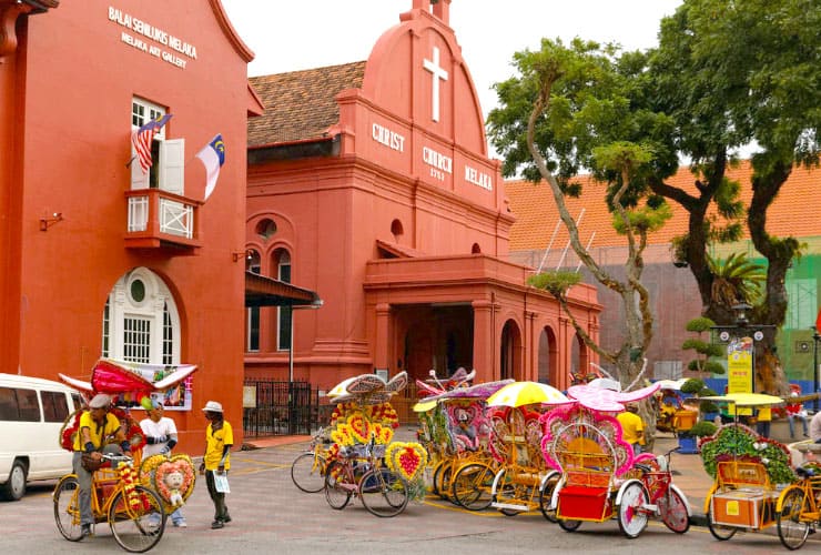 Christ Church of Melaka Rickshaws