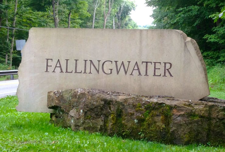 Fallingwater Entrance Sign
