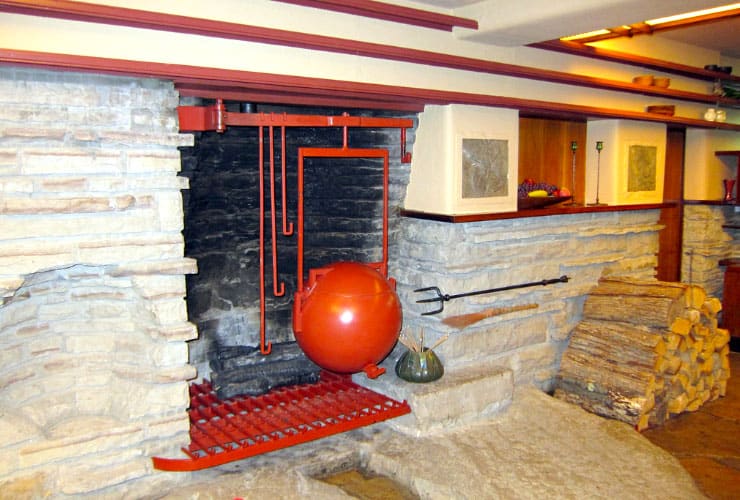 Fireplace Hearth with Cherokee-Red Kettle