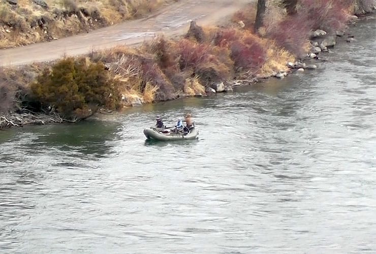 Canoe on Snake River Idaho