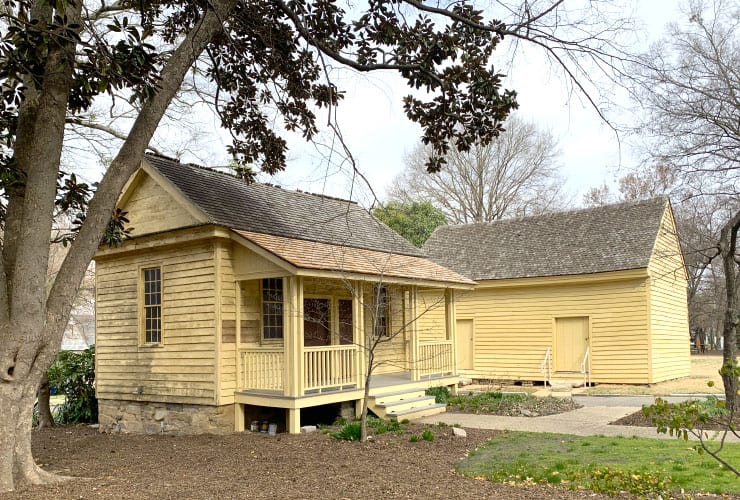 Raleigh’s Historic Oakwood Mordecai Plantation Office and Smokehouse