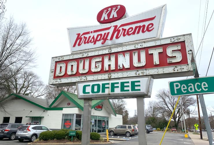 Raleigh’s Historic Oakwood Krispy Kreme Sign