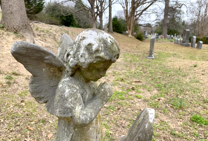 Raleigh’s Historic Oakwood Cemetery Praying Angel