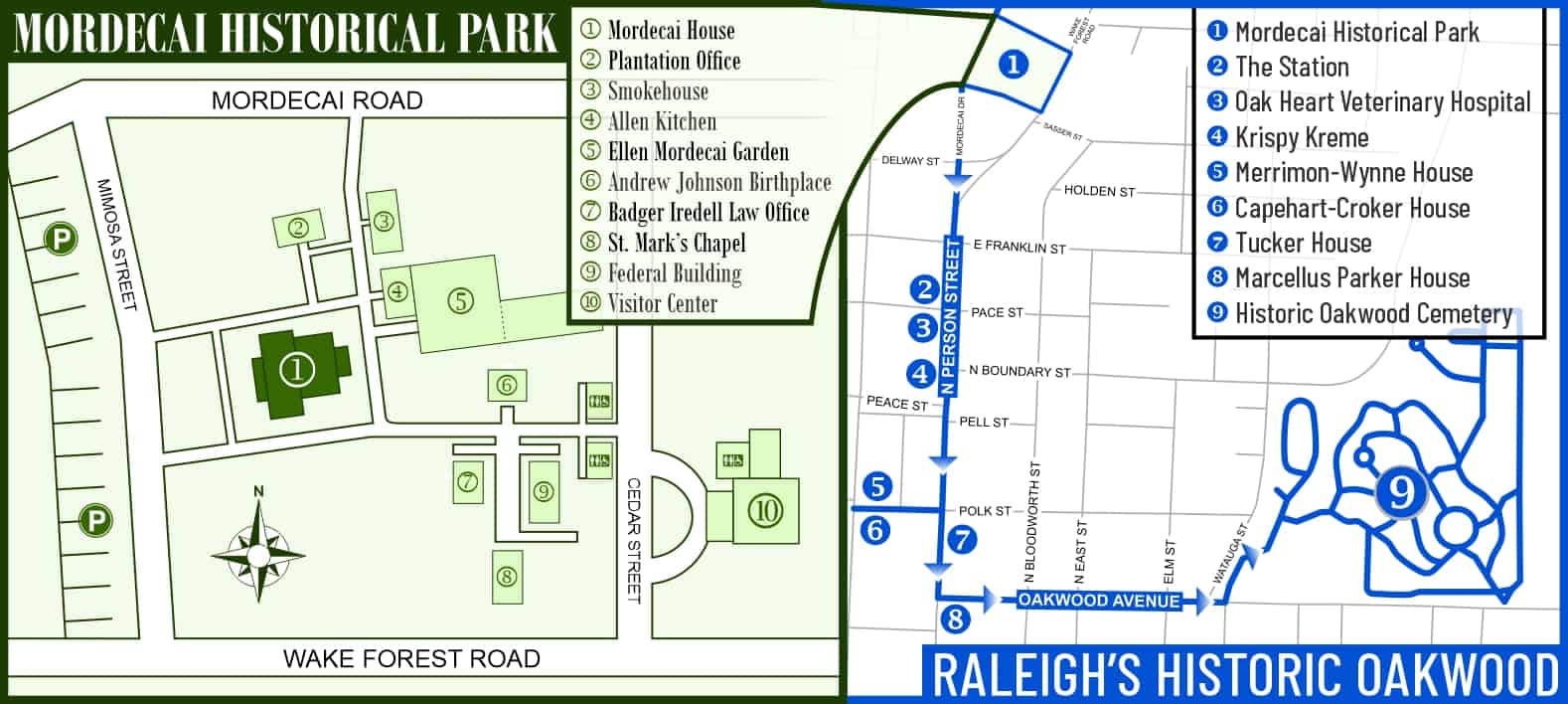 Raleigh’s Historic Oakwood Map