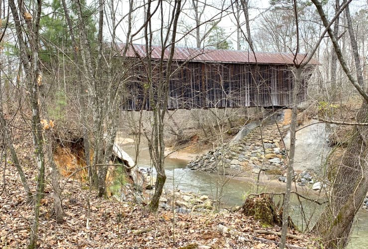 Bunker Hill Covered Bridge Over Lyle's Creek