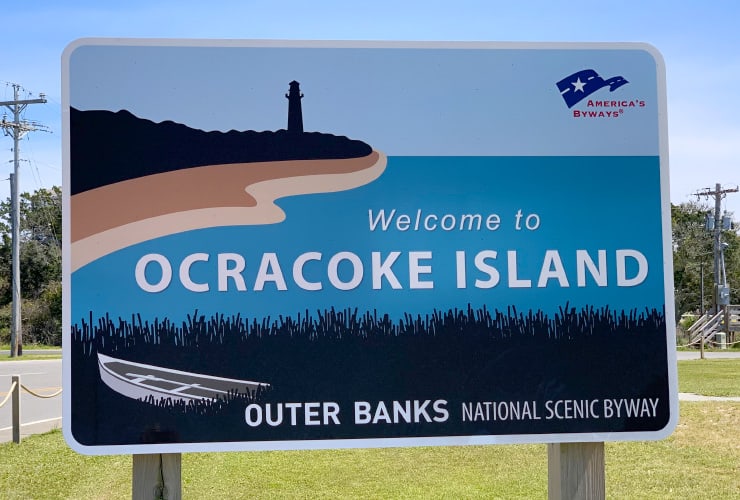 Welcome to Ocracoke Island Sign