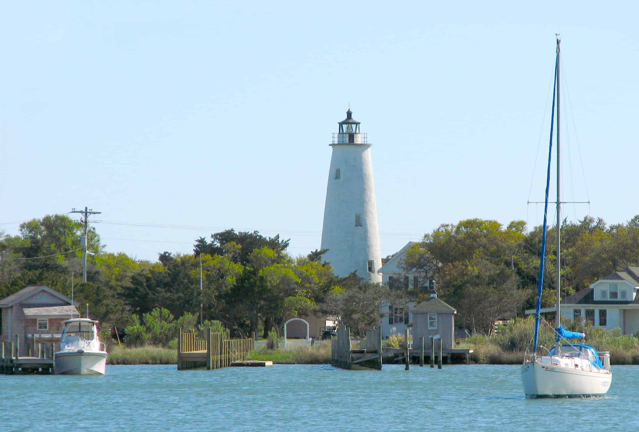 View of Ocracoke Lighthouse from the Anchorage Marina