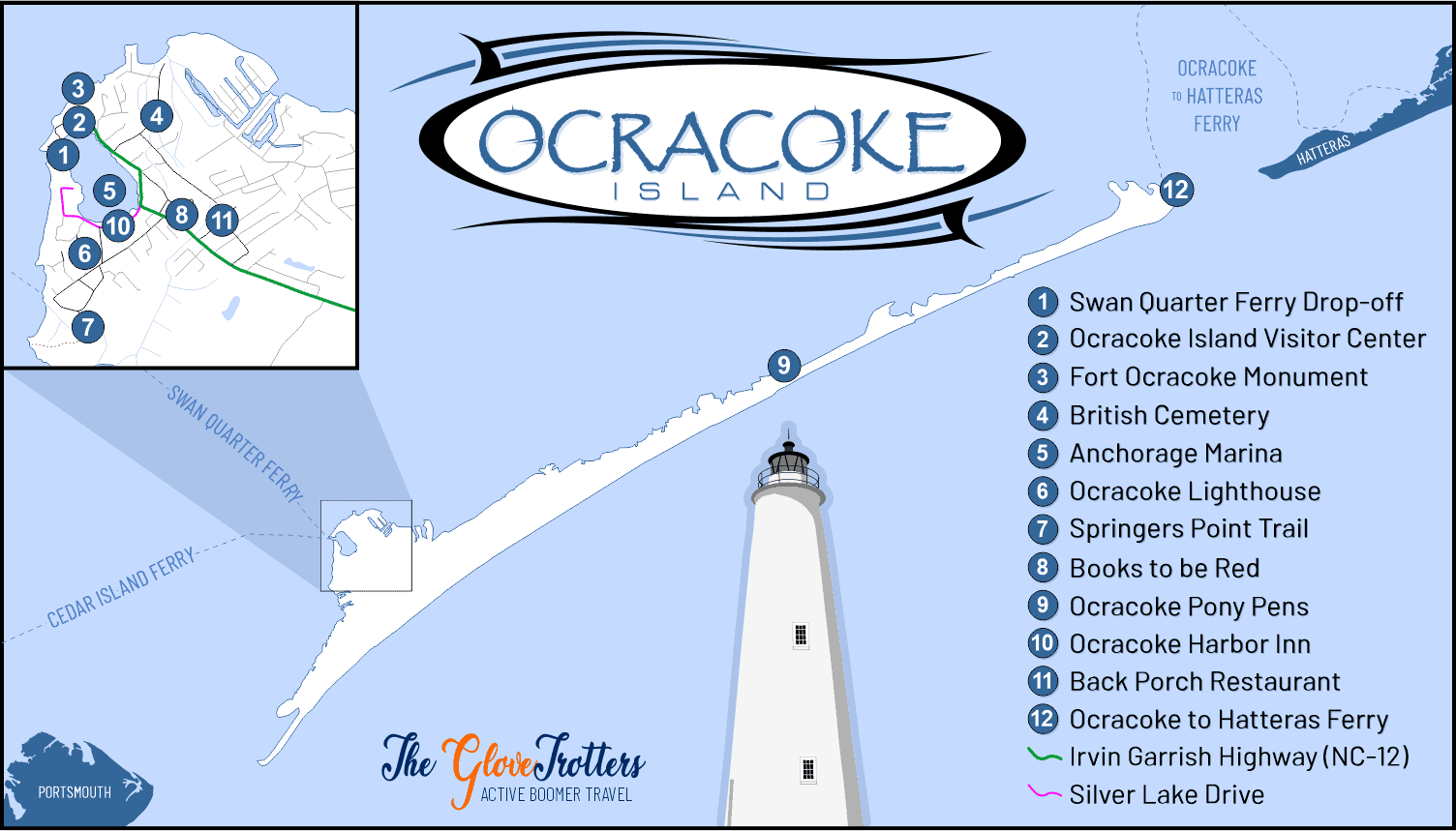 ocracoke large map