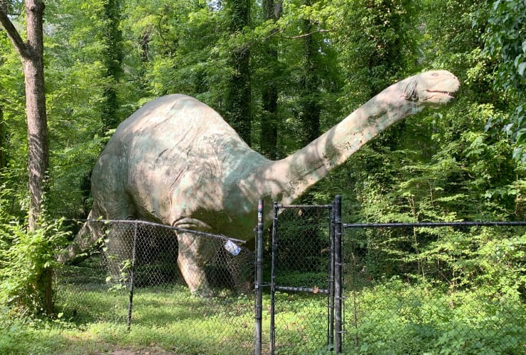 NC Roadside Attraction Sculptures Bronto the Brontosaurus