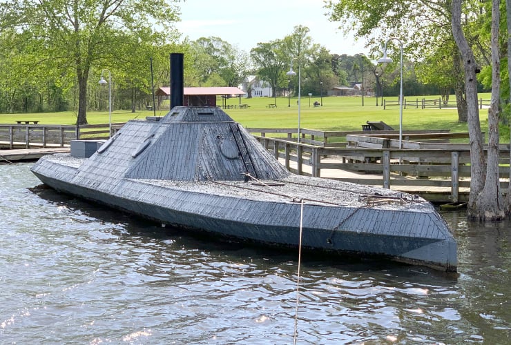 NC Roadside Attraction Structures CSS Albemarle Ironclad Replica