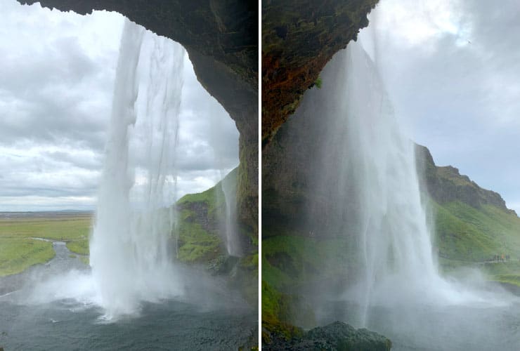 View of Seljalandsfoss from Behind the Falls