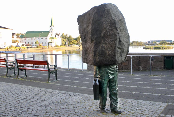 Monument to the Unknown Bureaucrat in Rekjavik Iceland