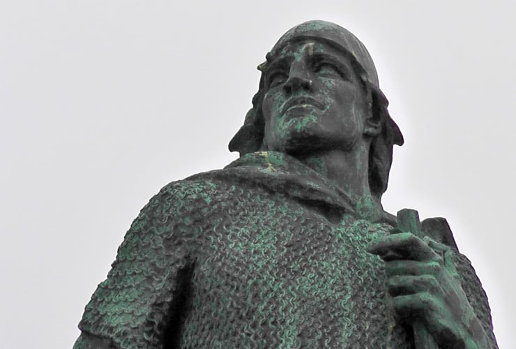 Closeup Leifur Eiríksson Statue Reykjavik