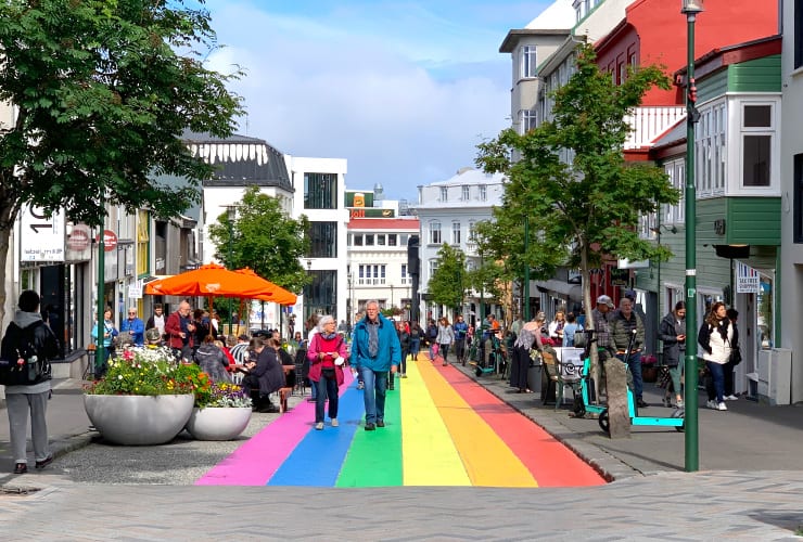 South End of Rainbow Street in Rekjavik