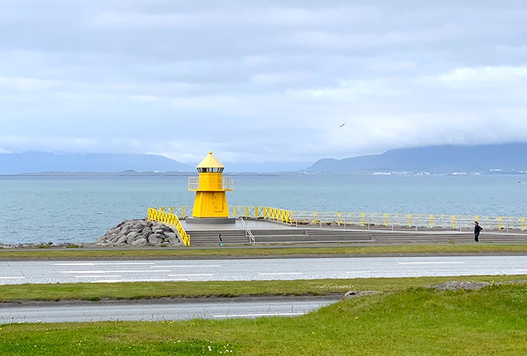 Höfði Lighthouse and Engey Island