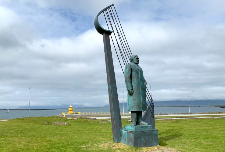 Einar Benediktsson Statue and Höfði Lighthouse