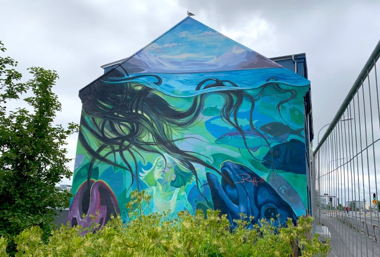 Draumur hafsins Mural Reykjavik