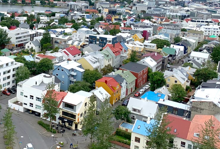 Colorful Homes in Reykjavik Iceland