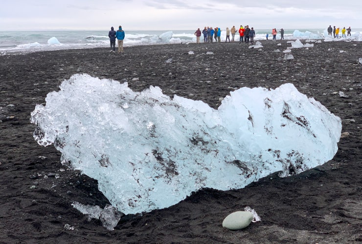 Large Ice Chank on Diamond Beach Iceland